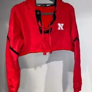 Nebraska Husker Cropped Sweater